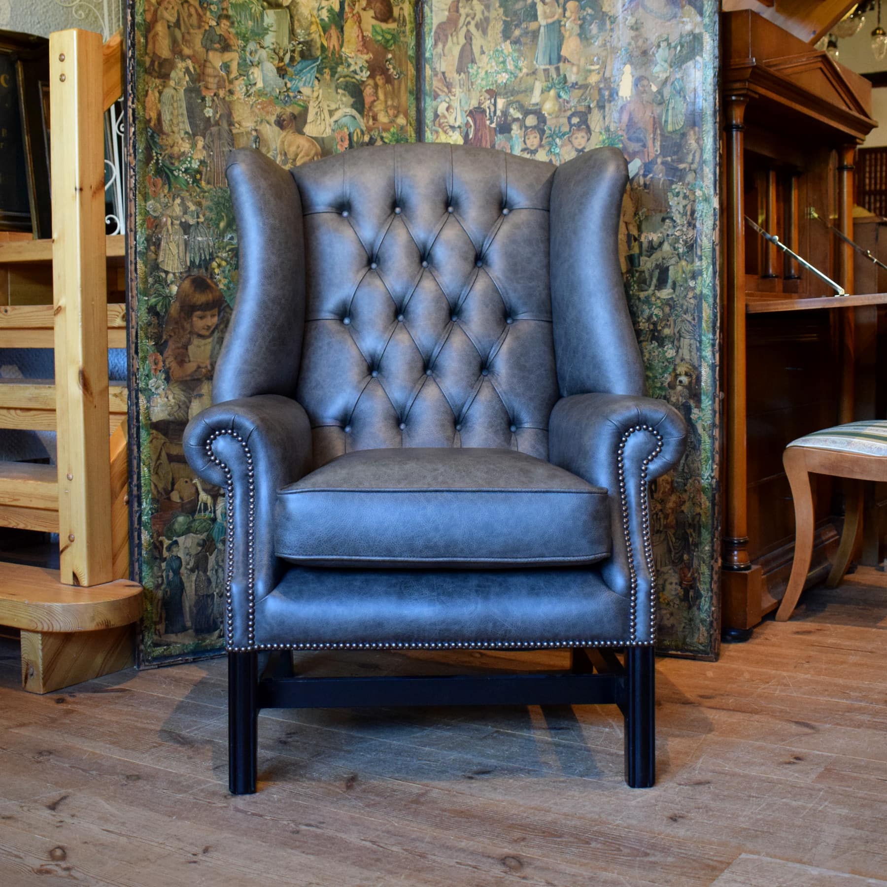 Ausstellungsstück - Ohrensessel Stubbs & Hocker Sessel stan